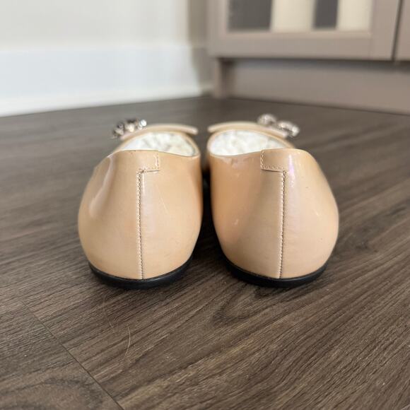 Roger Vivier Nude Patent Leather Jeweled Butterfly Ladybug Ballet Flats 36 Shoes - Picture 6 of 7